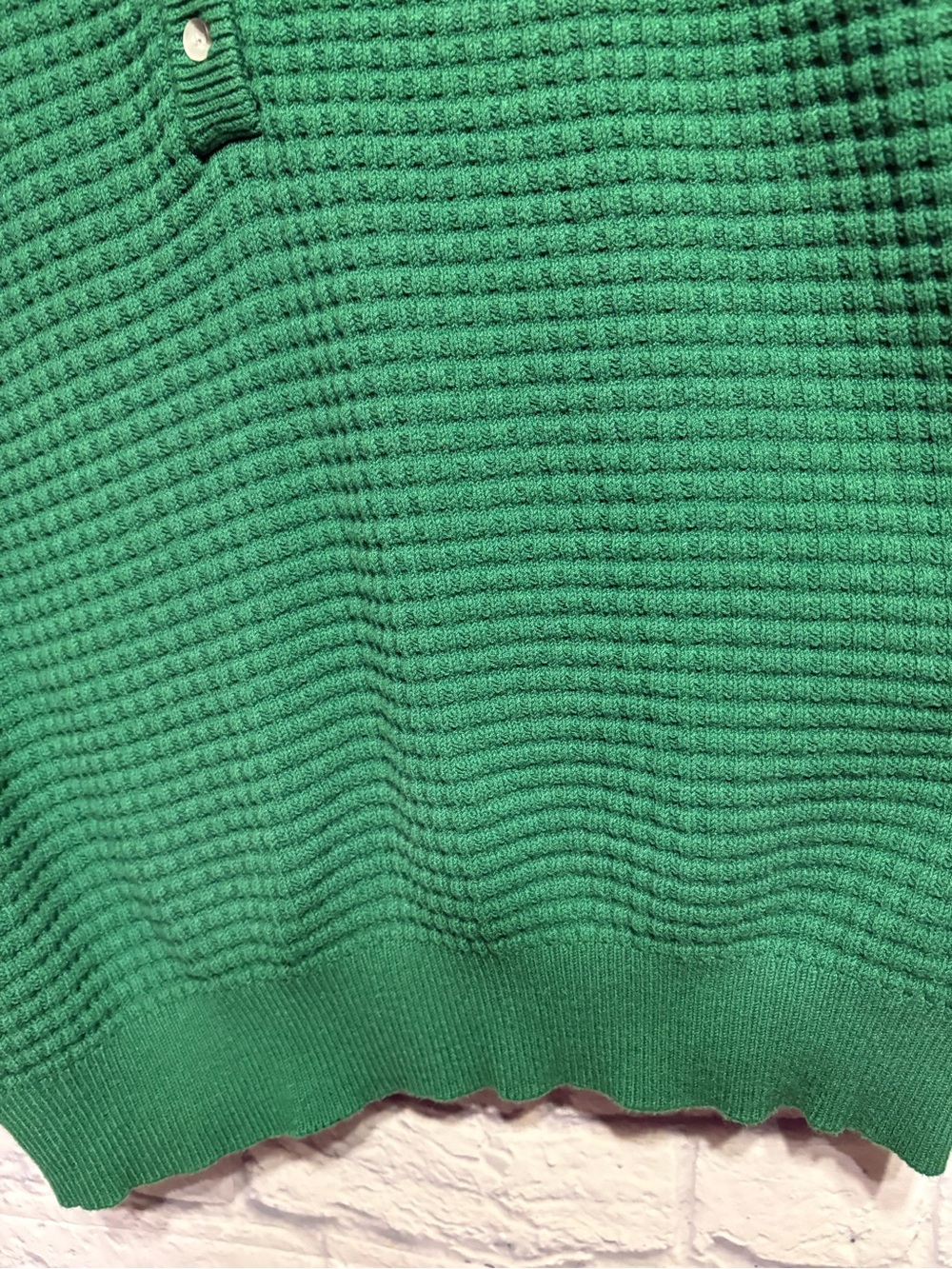 Smash + Tess Green Waffle-Knit Henley Sweater Tank XL-2XL - Picture 6 of 8